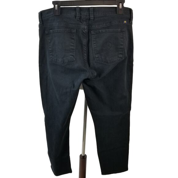 Lucky Brand Black Dark Gray Denim Sophia Capri Jeans Size 12 / 31 - Picture 2 of 5